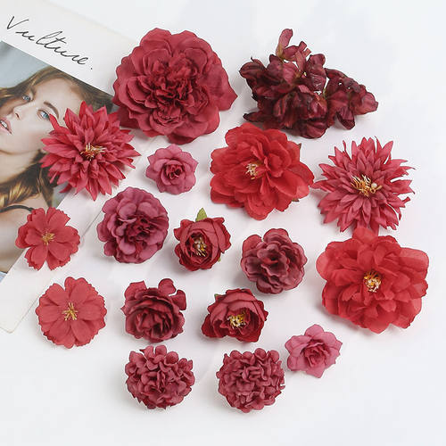 婚庆花墙花环发簪装饰仿真花绢花