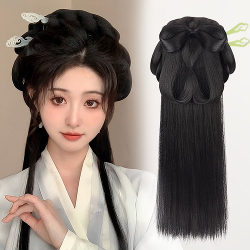 七舍汉服假发一体战国袍发型
