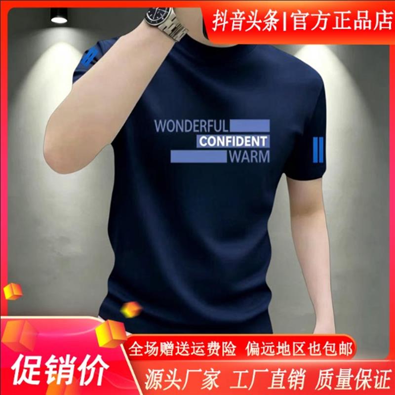 师凯服饰Amphelisia2026重磅短袖T恤男士半截袖圆领体恤潮流印花