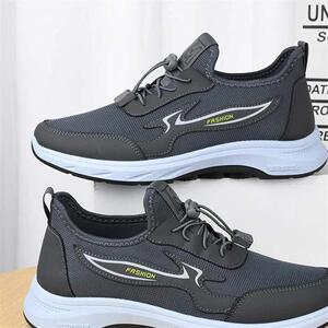 承丰元精品店老人鞋爸爸一脚蹬运动健步鞋飞织男春秋防滑软底网M