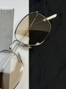 hepban轻奢 低调时髦金属墨镜女 防紫外线UV400防晒眼镜 可配近视