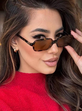 jennie张元英同款墨镜女 复古方框眼镜 防紫外线可配近视太阳眼镜