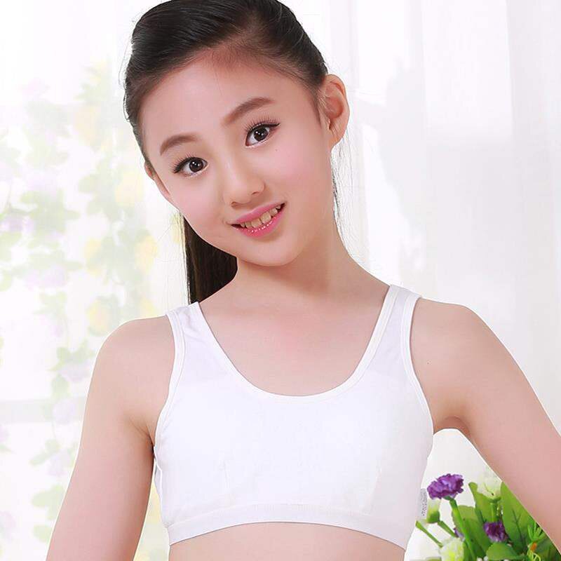 女童内衣小背心中学育期文胸少女r儿童吊带抹胸9-12岁青春女孩.
