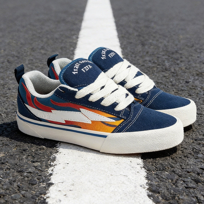 LIGHTNINGXSTORM毕加索联名男板鞋加厚复仇风暴闪电低帮帆布女新