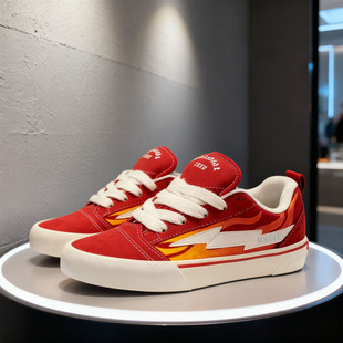 LIGHTNINGXSTORM毕加索联名女板鞋加厚复仇风暴闪电低帮帆布女新