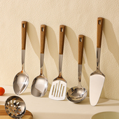 迷你小锅铲不锈钢炒菜铲子汤勺漏勺厨房铲勺组合厨具套装 全套家用