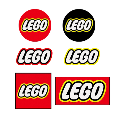 乐高玩具logo创意字母贴纸玻璃