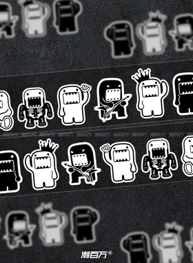 DOMO君卡通组合车贴日系JDM改装汽车贴纸电动车摩托装饰反光贴花