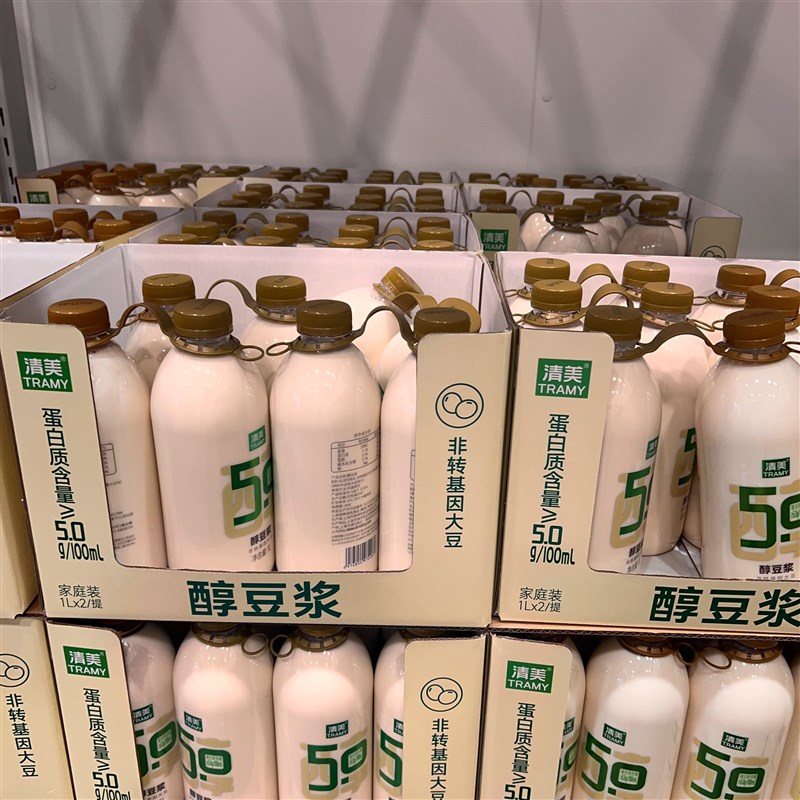 山姆清美g醇豆浆 非转基因大豆1L*2瓶 早餐饮料家庭装