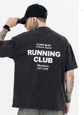 SUP男装|2025春夏新品潮牌基础后背坐标印花短袖T恤高街宽松男女