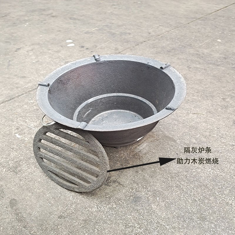 铸铁加厚火炉子家用小炭炉室内取暖烧炭煤木柴火锅炉烧烤炉.