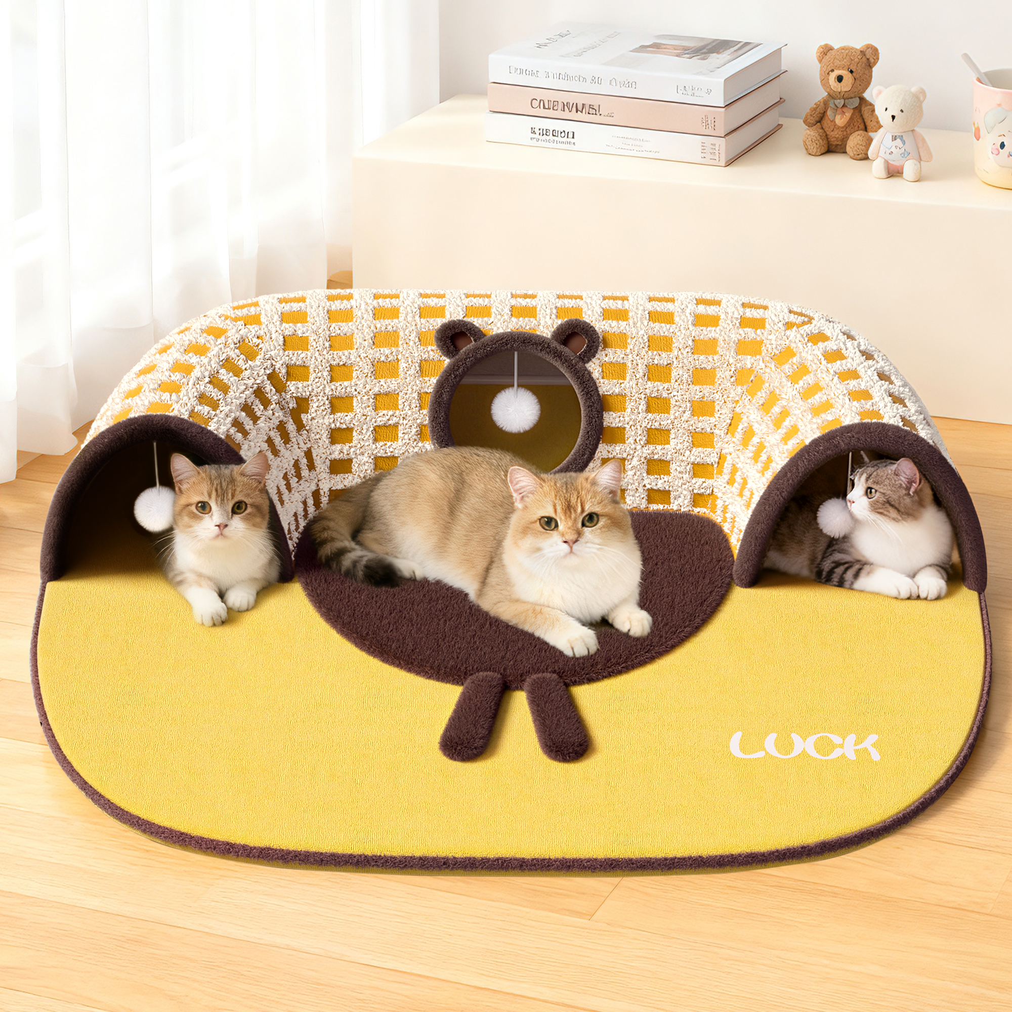 新款隧道猫窝冬季保暖窝垫猫玩具
