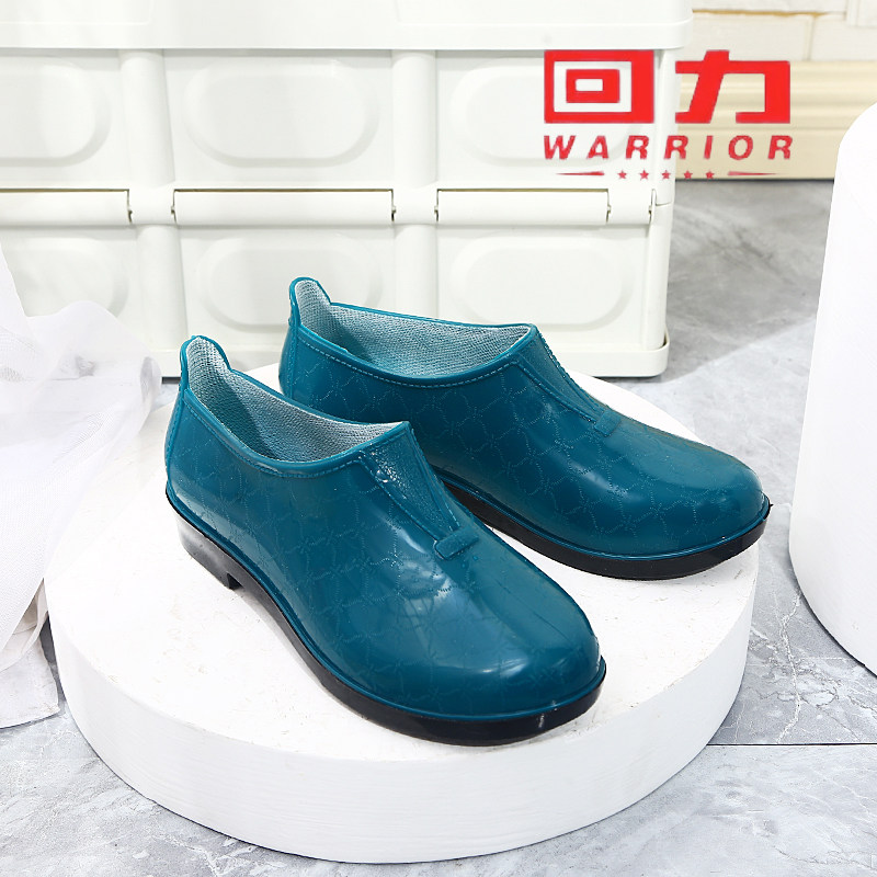 回力低帮雨鞋女士外穿加厚耐穿胶鞋成人女款浅口雨鞋抢险救灾胶鞋