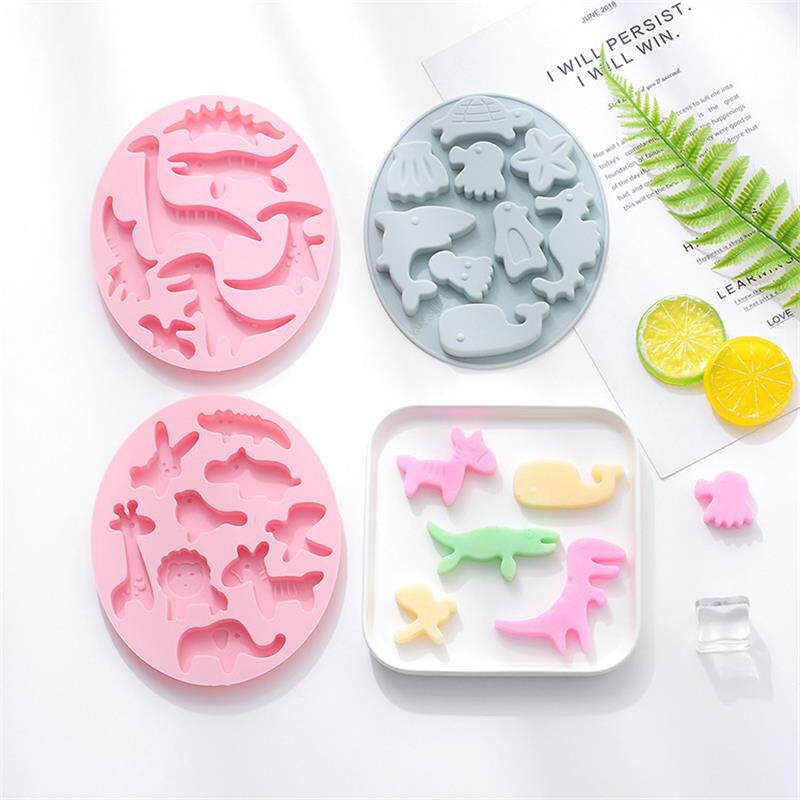 新品 卡通动物巧克力模DIY蛋糕烘焙模具滴胶糖果布丁翻糖冰块模具