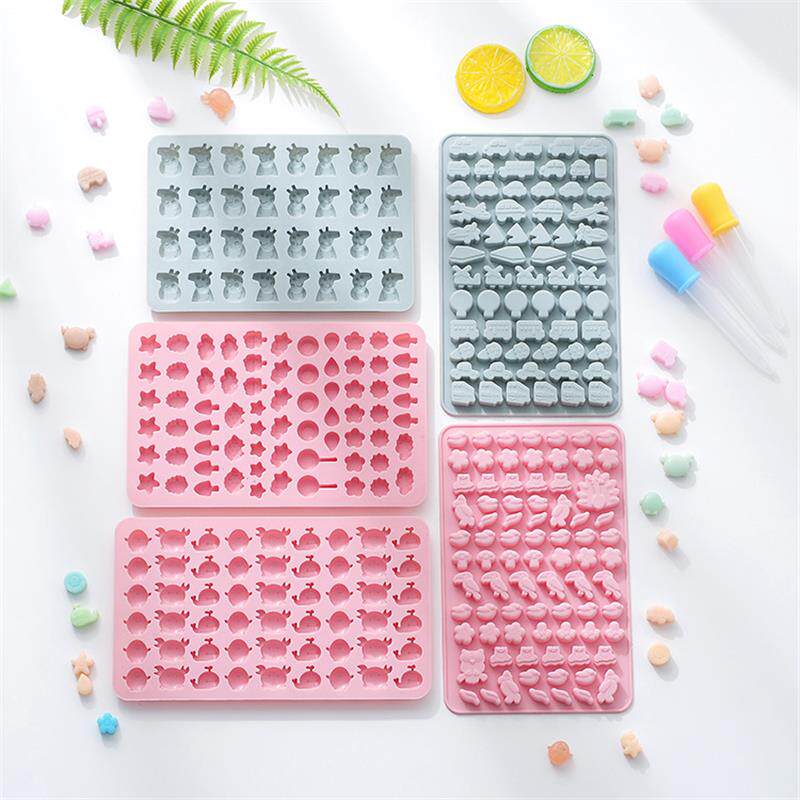 新品 硅胶烘焙卡通模具水果软糖果冻巧克力奶酪DIY水晶滴胶模具