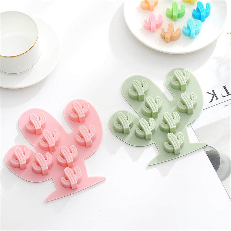 新品 8连仙人掌硅胶蛋糕模手工DIY巧克力模具烘焙冰格模具制冰格