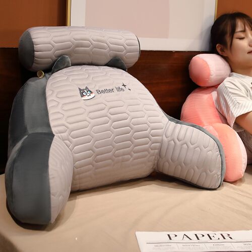 【秋冬丝绒乳胶靠背】床头靠垫软包护腰靠枕床上靠枕垫沙发抱枕垫