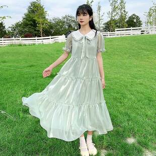 初中生连衣裙裙子夏季新款生日礼服公主裙超仙甜美高中学生胖大童