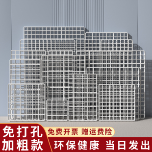 网格片作品展示架超市货架隔板网格展示架铁艺铁丝网墙面格子挂网