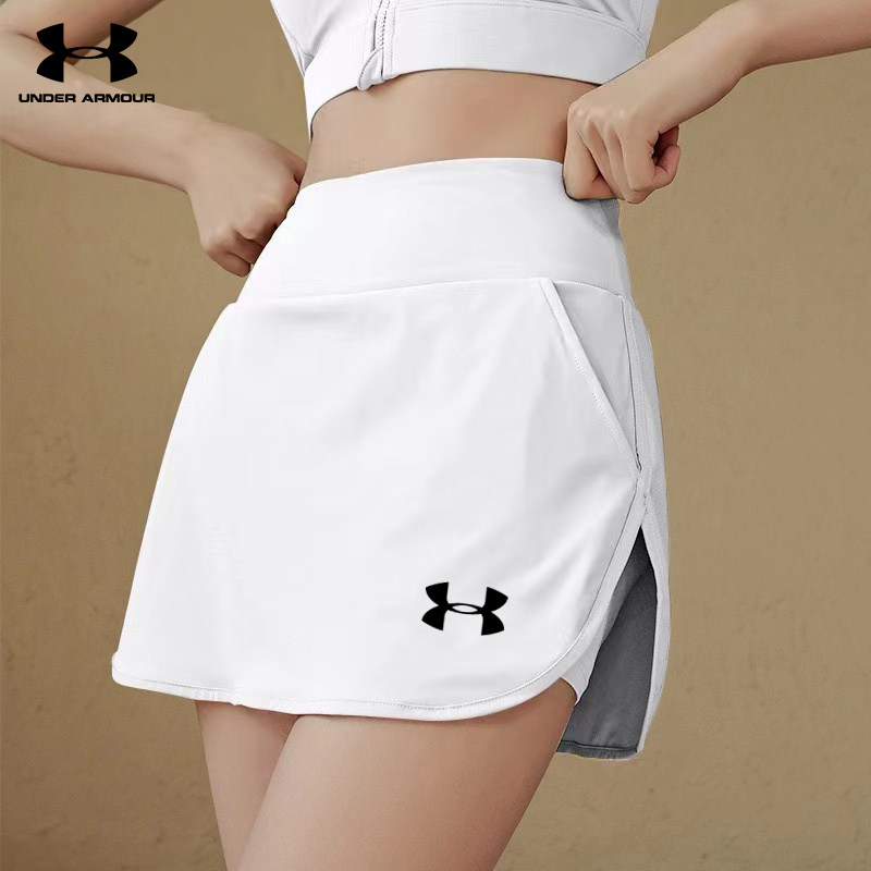 安德玛运动短裙女跑步训练防走光瑜伽半身裙裤高腰健身跑步网球裙