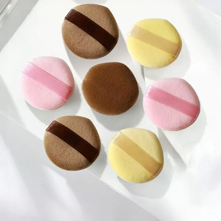 超软植绒粉扑散粉饼扑不吃粉干湿两用干粉扑定妆绒面化妆粉扑批发