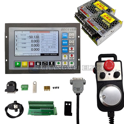 DDCSV3.1三轴 四轴步进伺服电机CNC数控系统脱机控制器 雕刻机MPG
