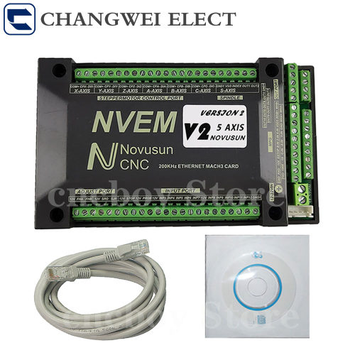 新款以太网MACH3接口板3-6轴控制卡NVEM CNC 控制器 mach3控制卡