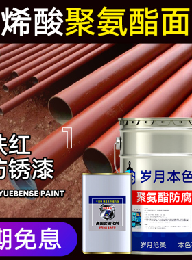 丙烯酸脂肪族面漆底漆清漆户外金属漆铁红防锈漆管道防腐油漆红色