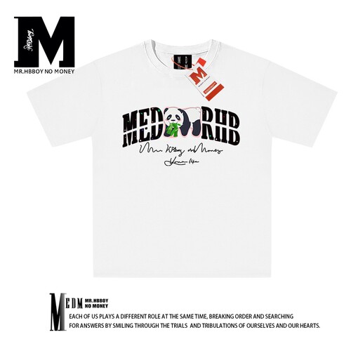 MEDM MRHB联名吃竹子的熊猫国潮新品2025纯棉T恤上衣小众百搭情侣
