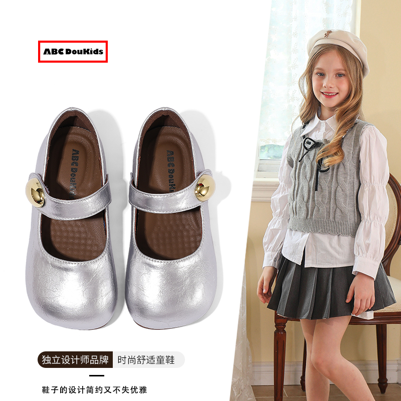 儿童法式浅口公主鞋软底小皮鞋