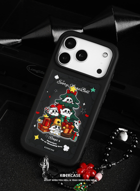 KOERCASE 圣诞树礼物小幽灵磁吸手机壳手腕挂绳 卡通插画原创意涂鸦小众适用苹果16iPhone15ProMax14Pro17Air