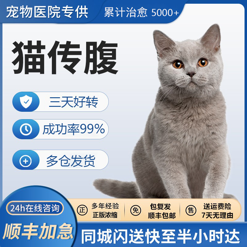 猫传腹喵咪传腹针剂油剂水剂口服片剂腹膜炎抑制剂消腹水营养补充