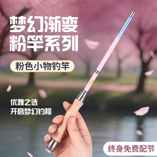 钢笔鱼竿溪流竿小物钓套装