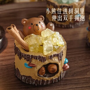 handsome小熊香薰晶石小众轻奢高级卧室晶石礼盒生日礼物疗愈精神