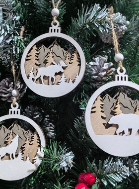 节日装饰吊饰木制铁艺铃铛礼品款