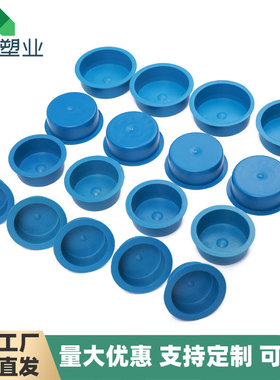 塑料PE蓝色管内塞钢管堵头快装防尘内塞内扣式封盖下水管道封口帽