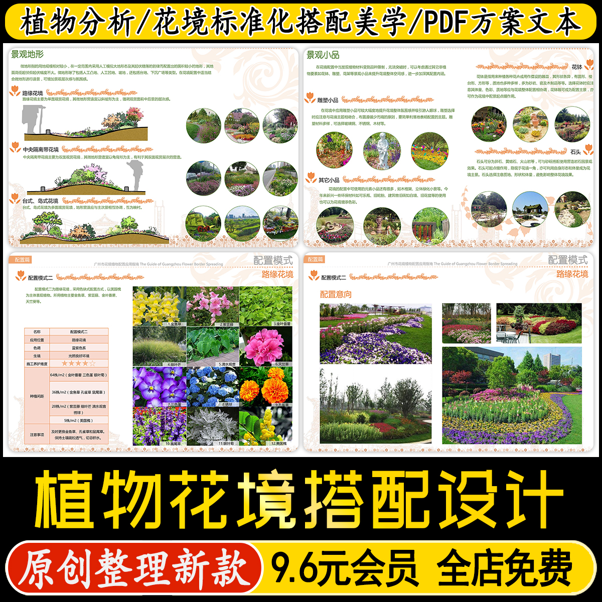 植物花镜搭配美学设计标准化景观花境植物种植分析PDF方案文本