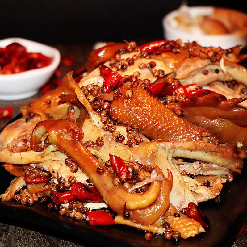 紫光园02半只椒麻手撕鸡420g/袋 口水鸡正宗烧鸡扒鸡熟食卤味