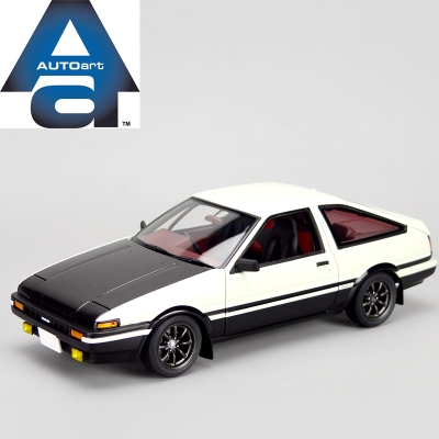 AUTOart奥拓TOYOTA丰田AE86头文字D黑盖全开玩具摆件仿真汽车 正品