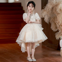 公主裙女童高端礼服夏季花童婚礼小女孩裙子儿童主持人连衣裙钢琴