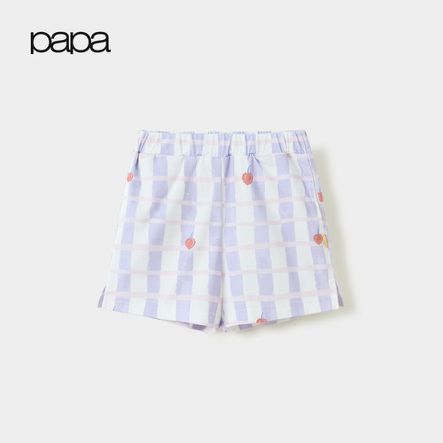 【新品】papa爬爬夏季宝宝裤子男女宝胜利棉短裤柔软透气宽松舒适