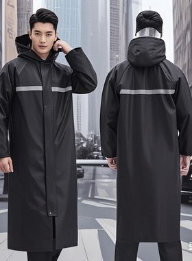 成人雨衣长款连体防暴雨男女款户外单人徒步加厚全身工地反光雨披
