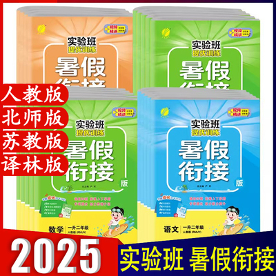 2025实验班提优训练暑假衔接语文数学英语人教版译林一二三四五六年级任选