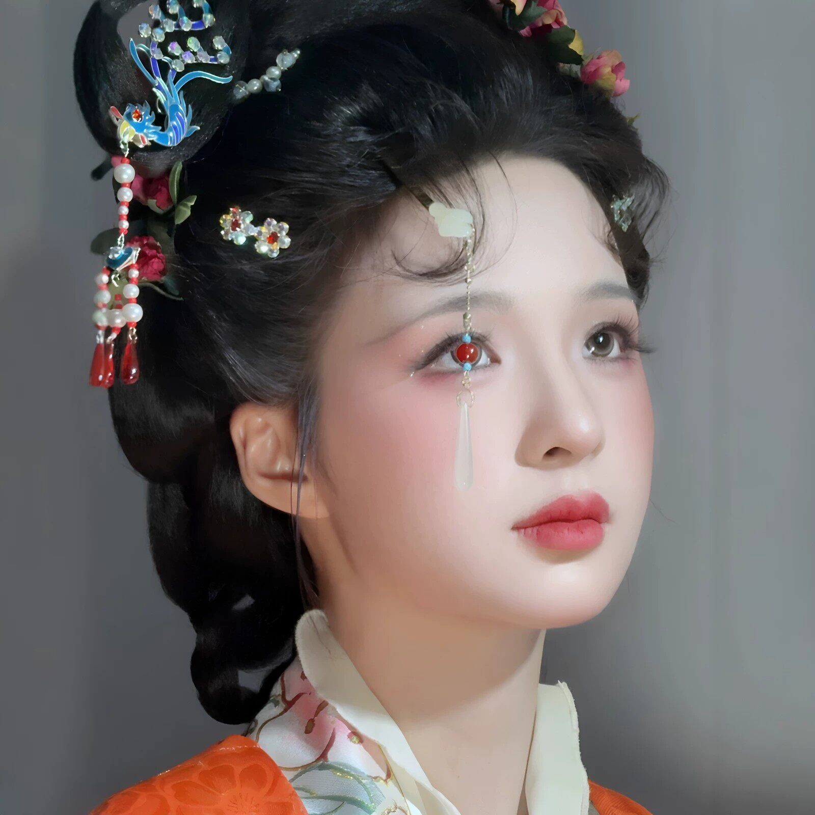 古风红豆刘苏挡眼睛装饰神器