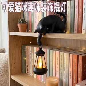 创意可爱猫造型玄关挂钩小夜灯
