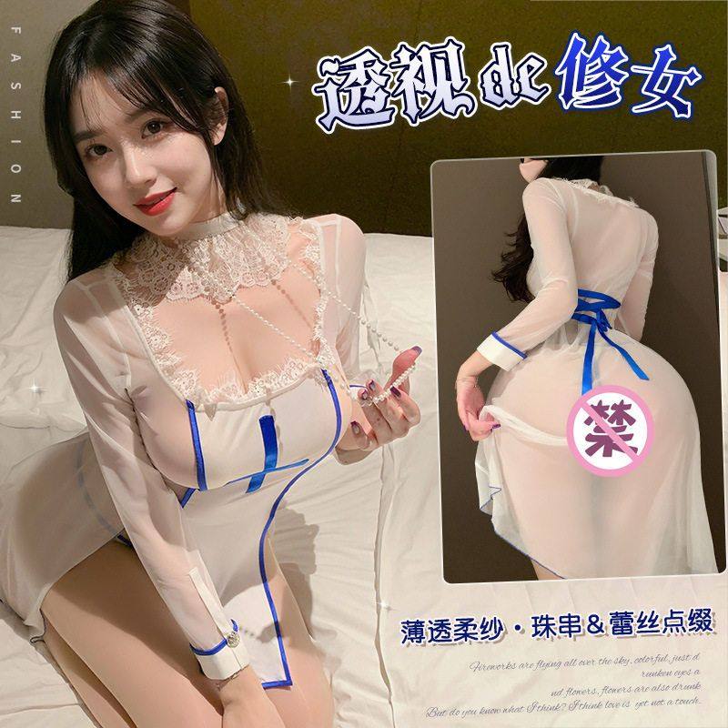 宫廷修女制服性感内衣性感蕾丝透视柔纱角色扮演开衩擎天柱战袍