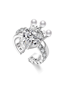 SSV皇冠戒指女铜镀18k金5A锆石