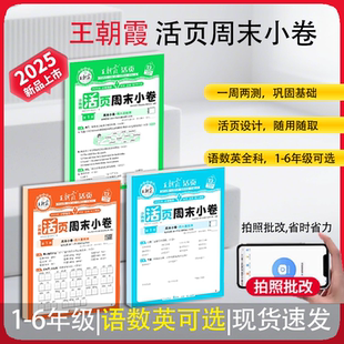 2025新版 检测培优试期卷期中期末试卷语文数学英语周末小测试 秋上册王朝霞活页周末小卷一二三四五六年级周周测试卷语数英同步单元