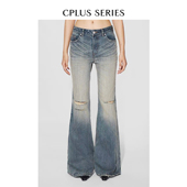 水洗做旧复古刷色竹节微喇显腿长牛仔裤 SERIES 现货 CPLUS