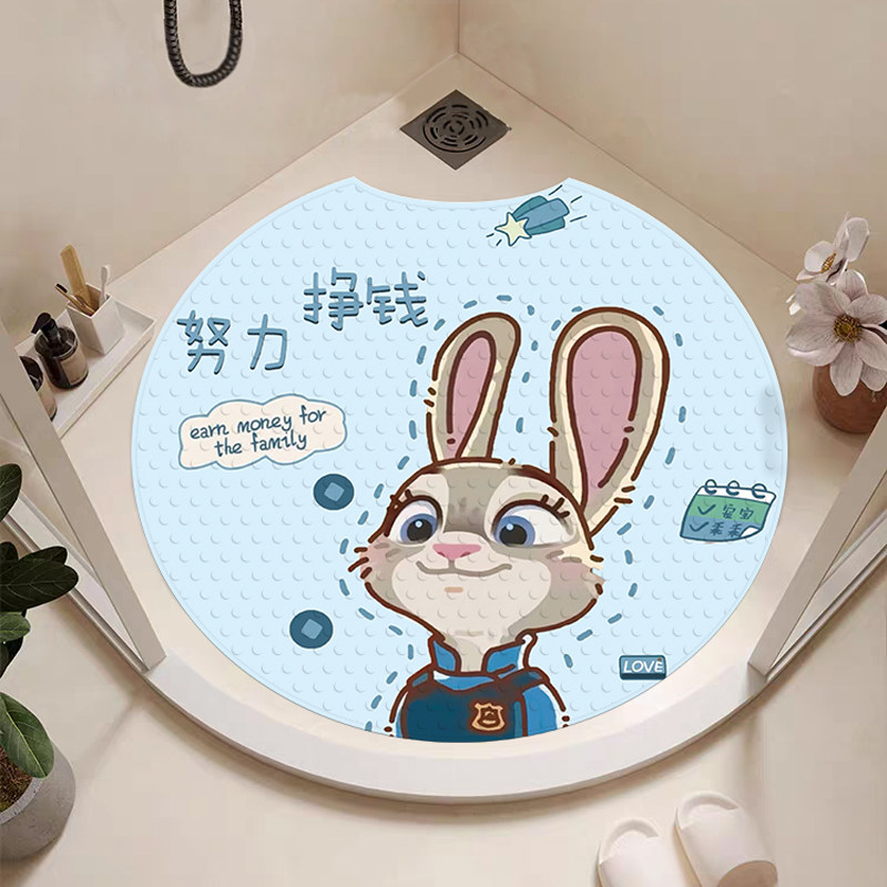 动漫卡通兔子警官淋浴房防滑地垫浴室内洗澡pvc垫防摔脚垫吸盘垫,家庭/个人清洁工具,地垫,淘宝优惠券,粉丝福利购,淘宝优惠卷